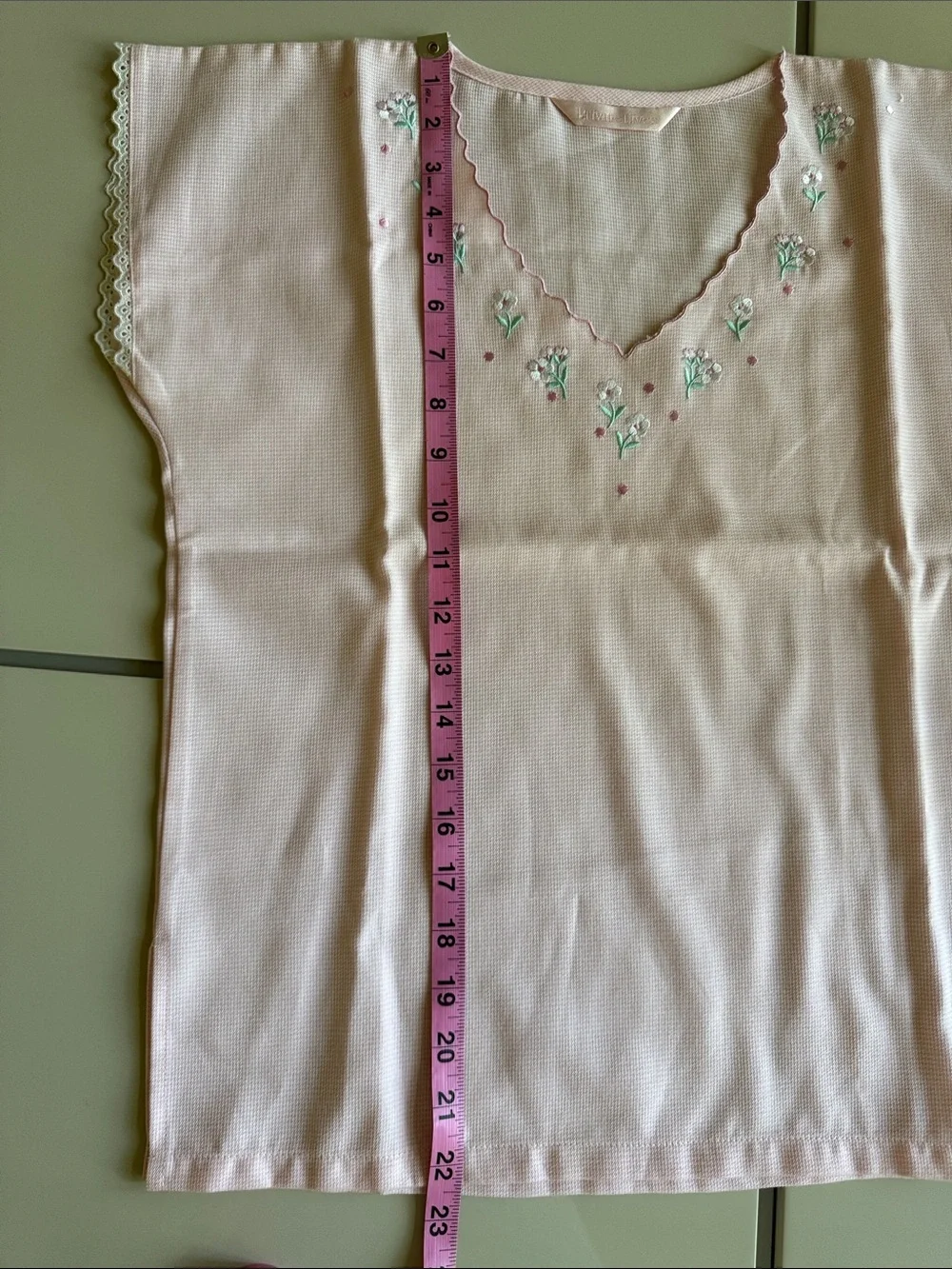 Kids Pink Embroidered Pajama Set